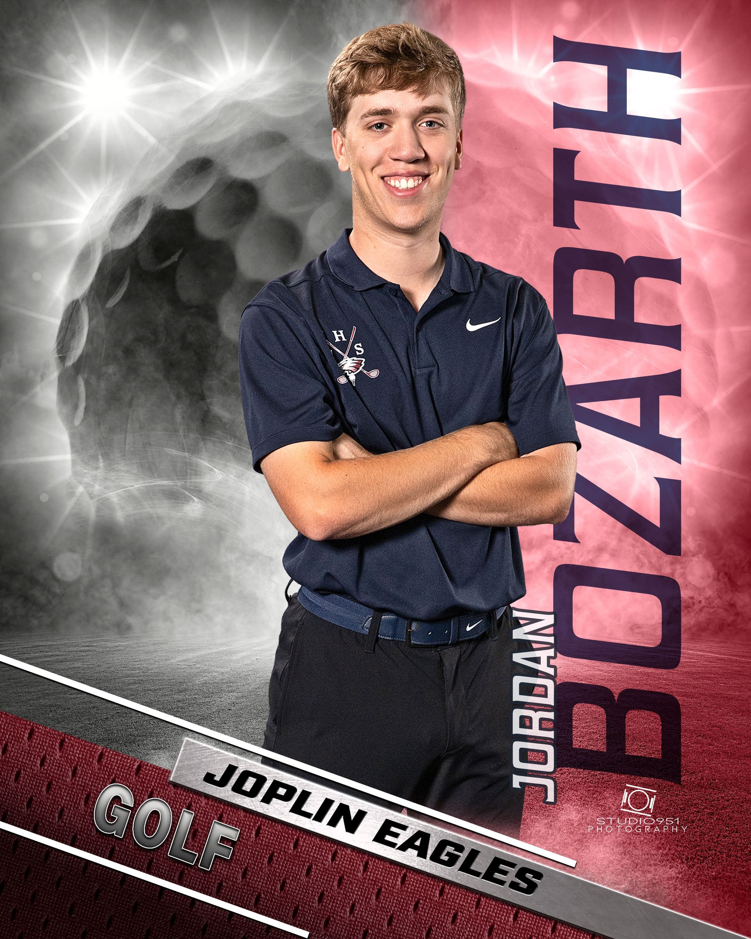 Joplin Eagles golf composite — Jordan Bozarth