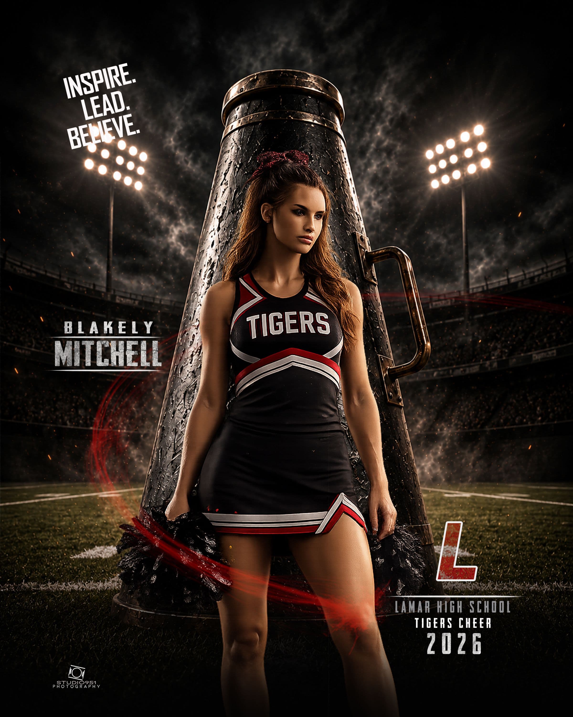 Lamar Tigers cheer composite — Blakely Mitchell, 2026