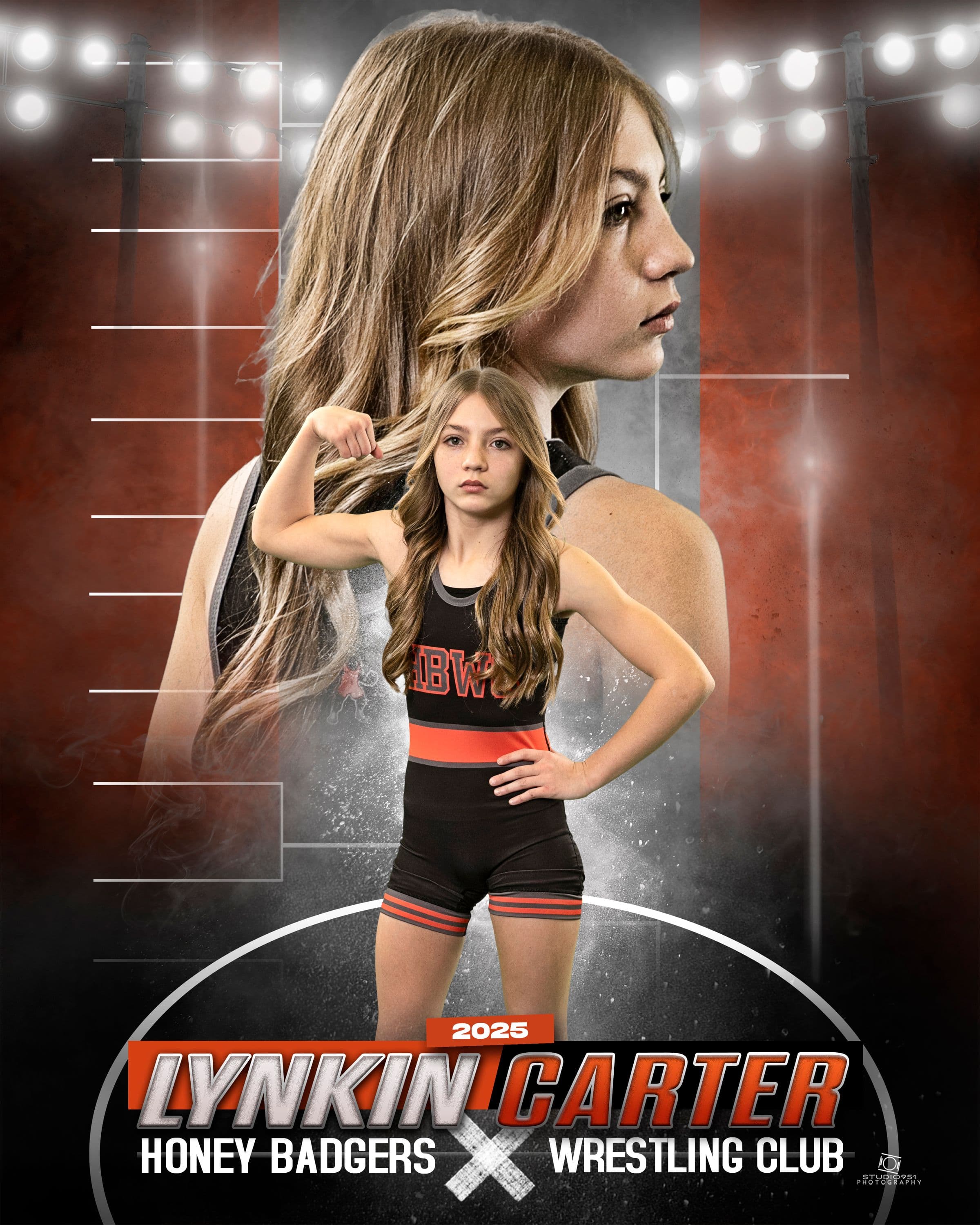 Honey Badgers Wrestling Club composite — Lynkin Carter