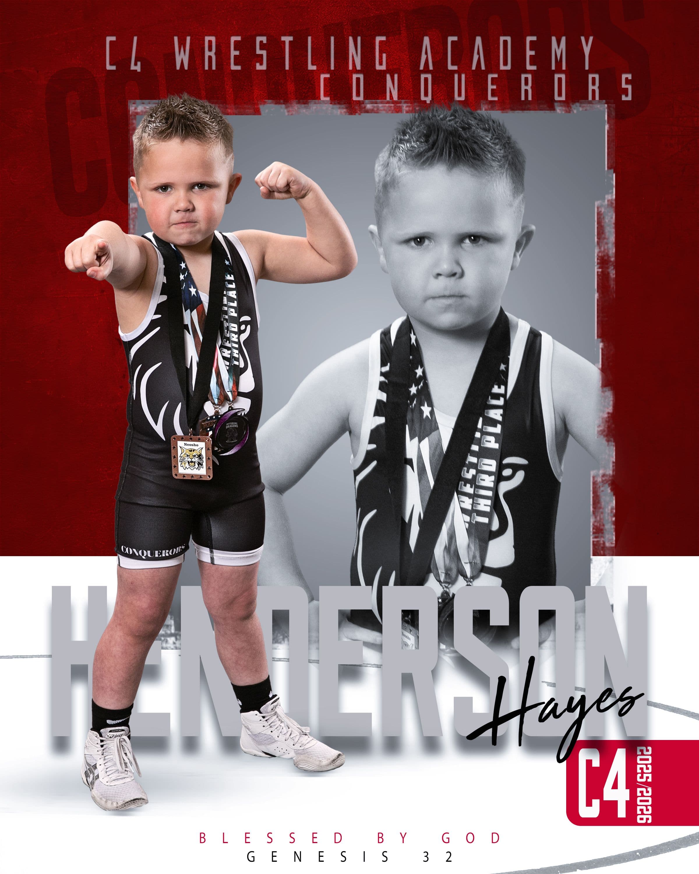 C4 Wrestling Academy composite — Hayes Henderson